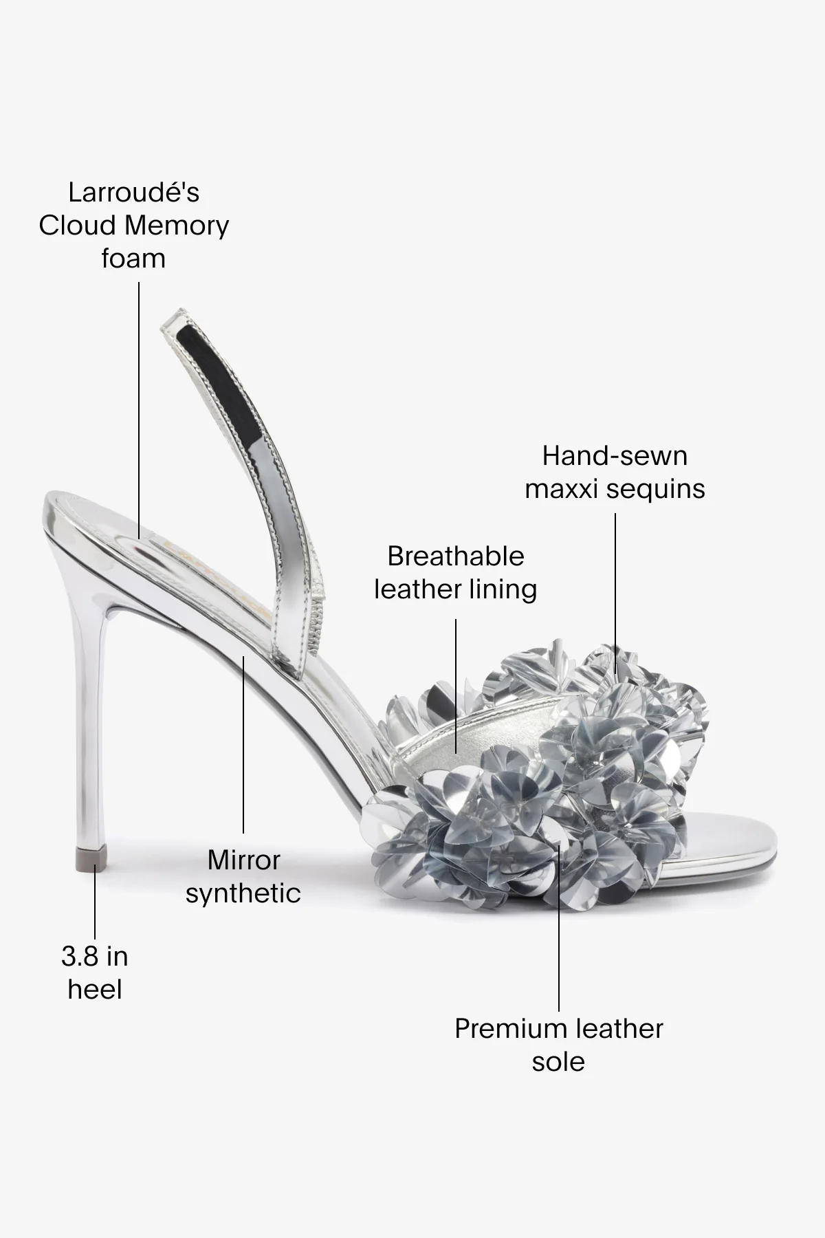 Morgan Sandal In Silver Specchio - Image 5