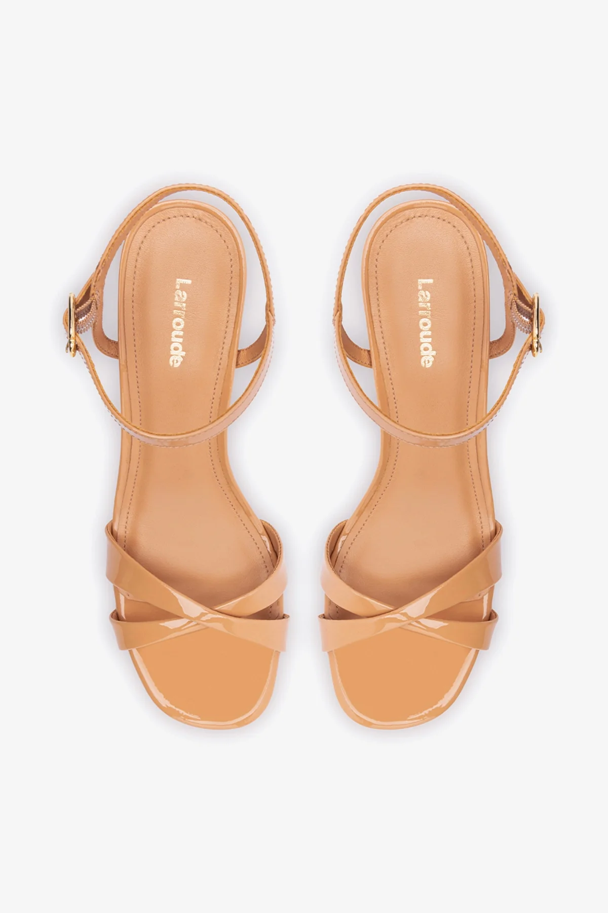 Bianca Low Sandal In Tan Patent Leather - Image 5