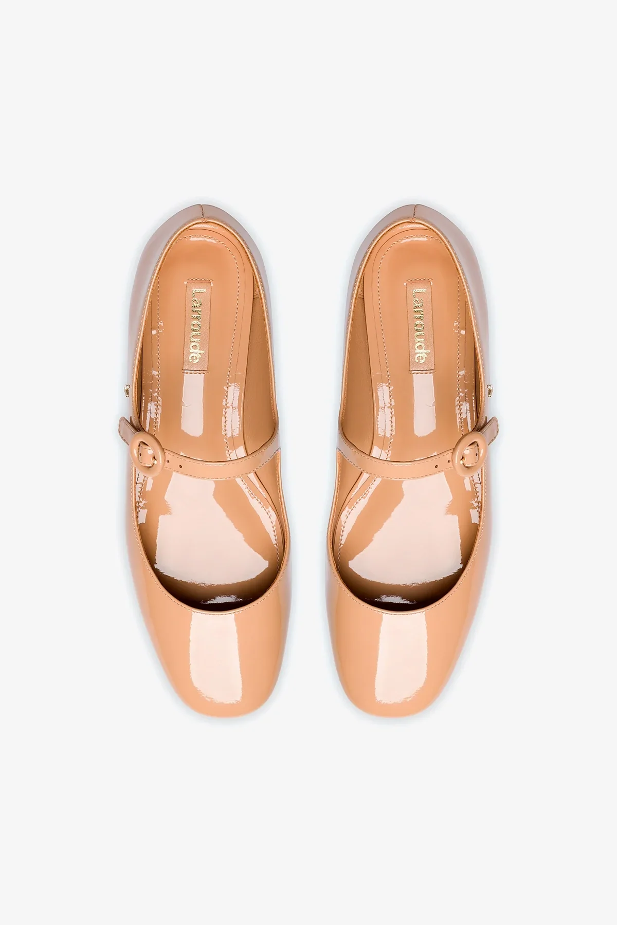 Blair Ballet Flat In Tan Patent Leather - Image 7