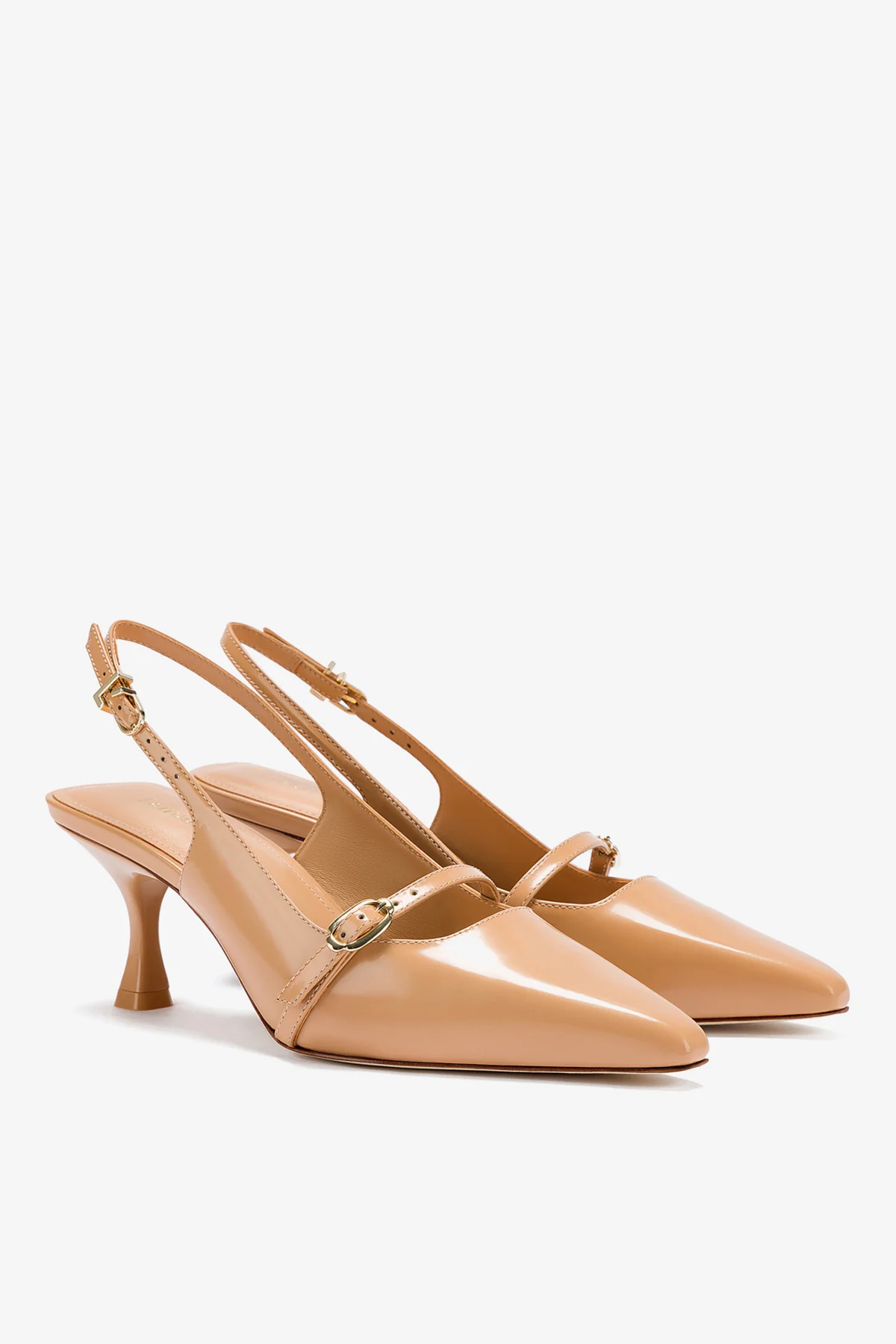 Ines Pump In Tan Leather - Image 3