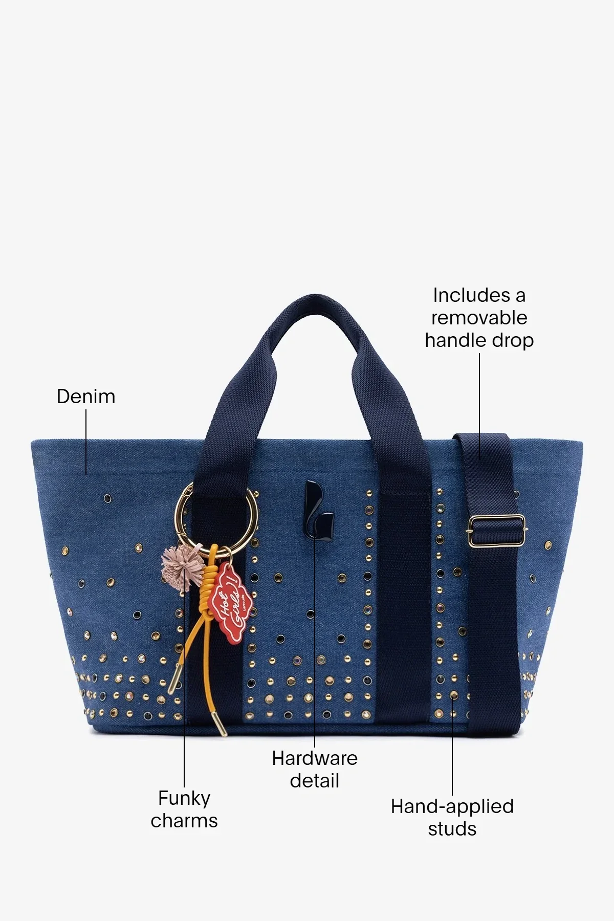 Americana Tote Bag Blue Denim - Image 6