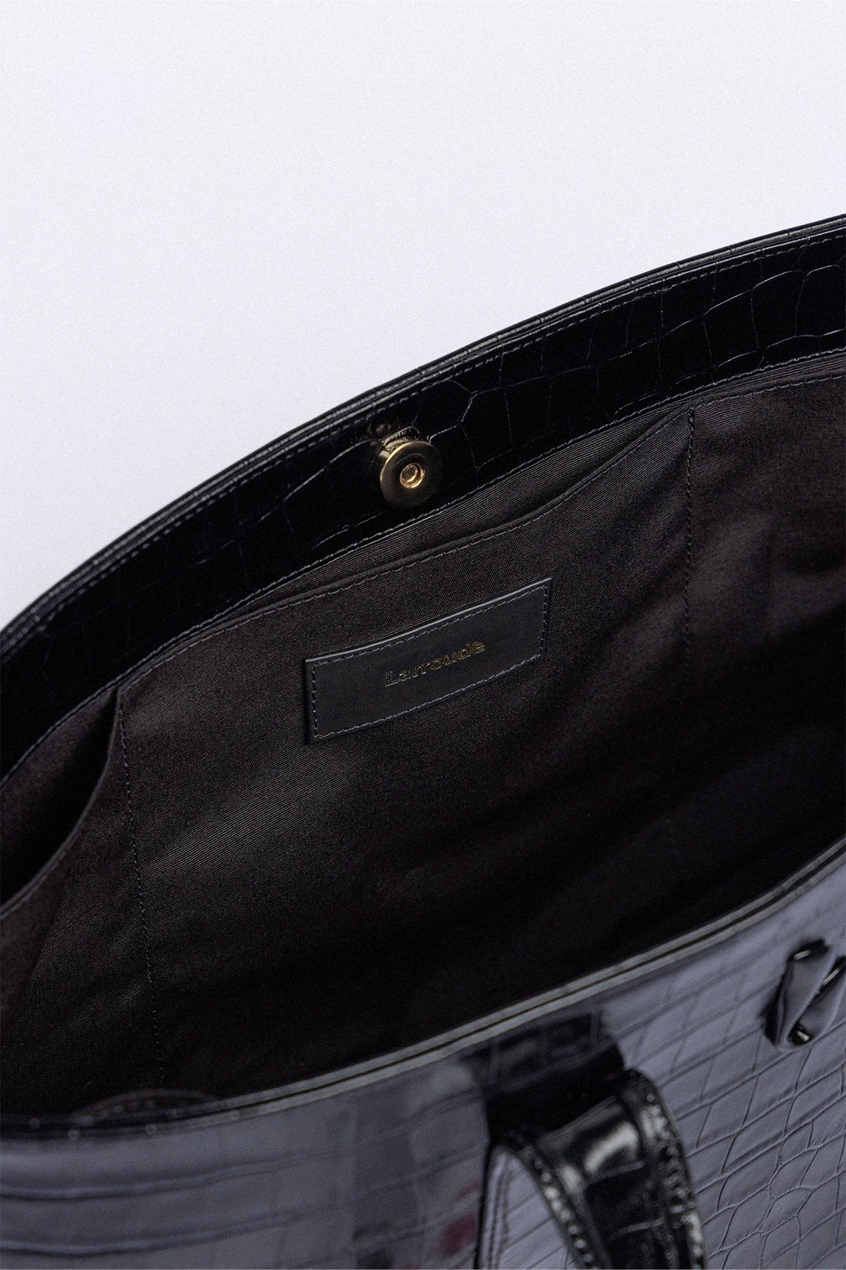City Tote Bag Black Croco Leather - Image 3