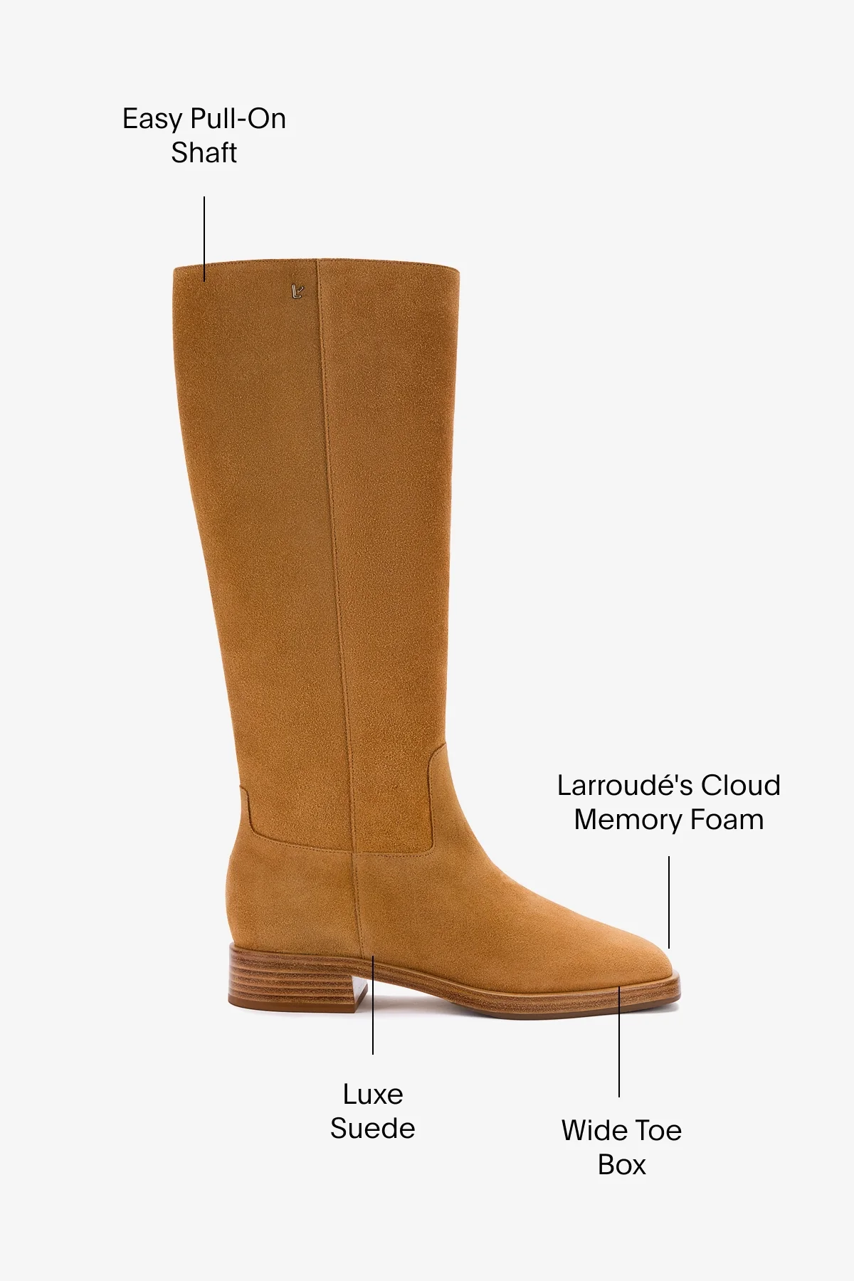 Anne Boot In Peanut Suede - Image 5