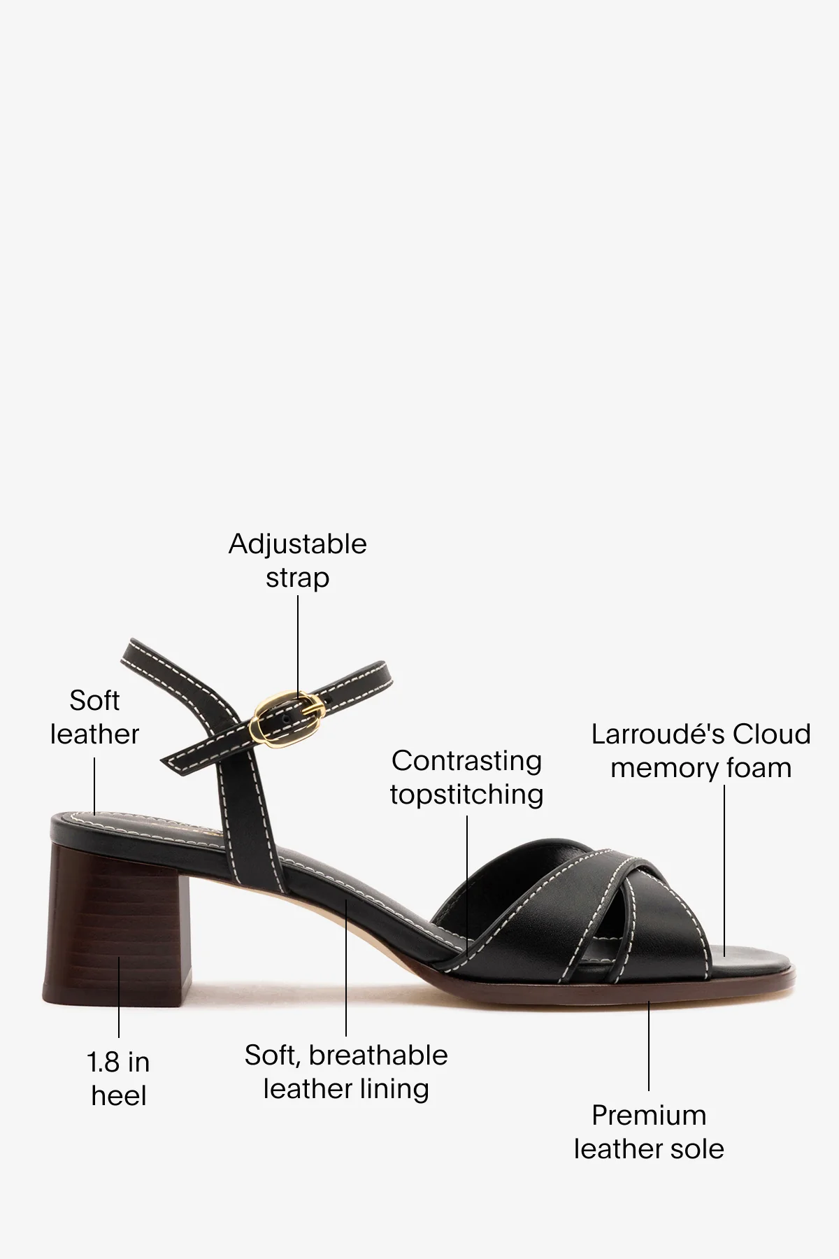 Roma Sandal In Vegetale Black Leather - Image 5