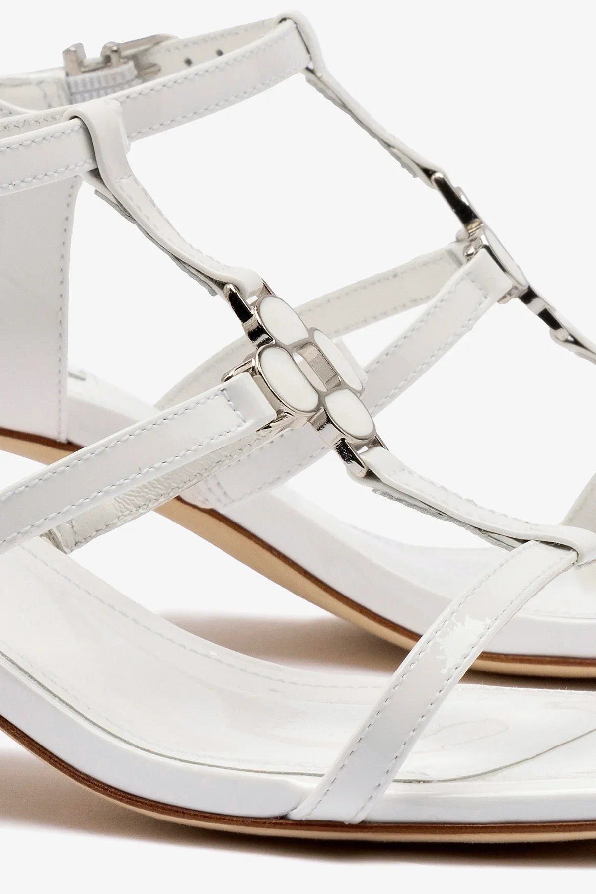 Hana Block In White Patent Leather - Image 3