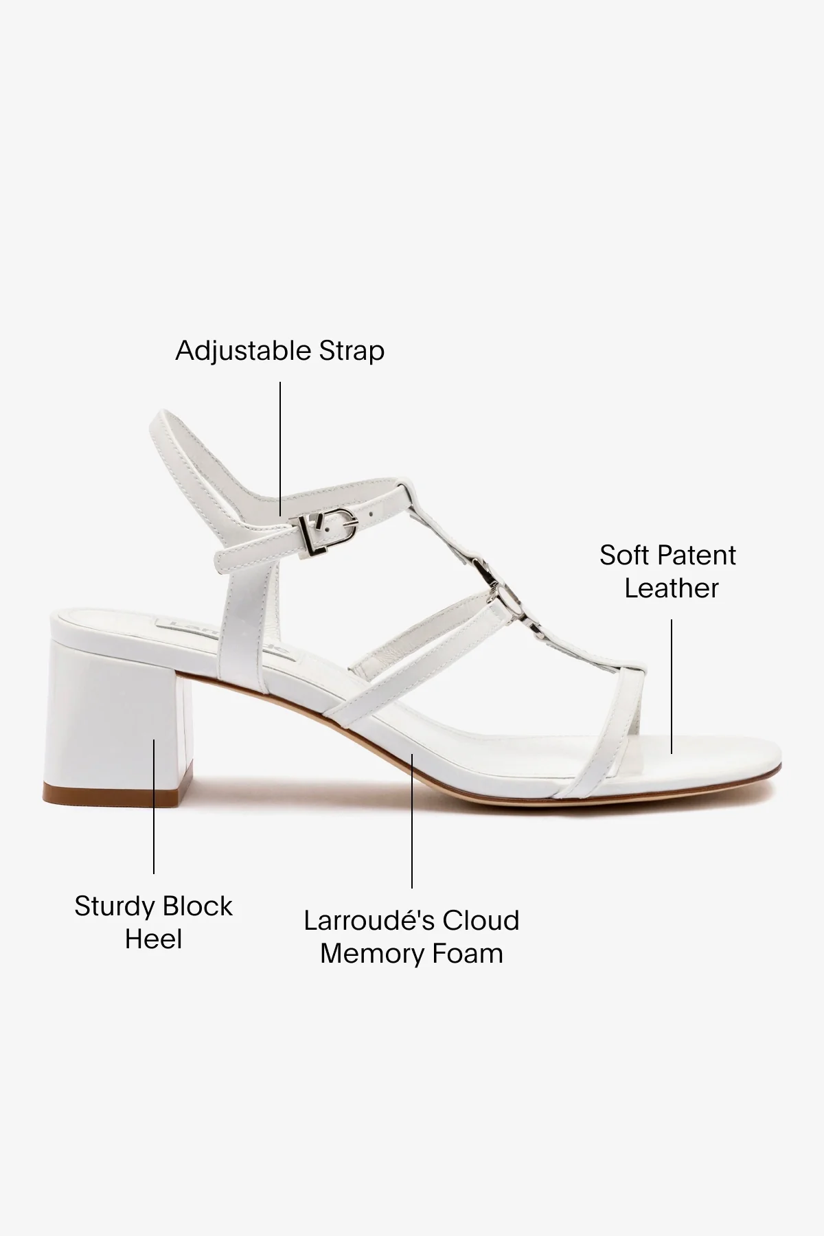 Hana Block In White Patent Leather - Image 4